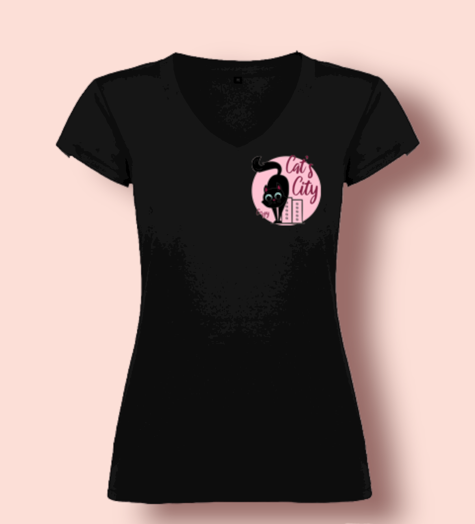 T_shirt col v femme