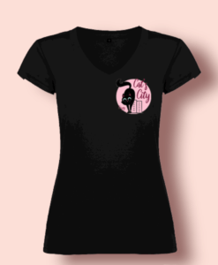 T_shirt col v femme